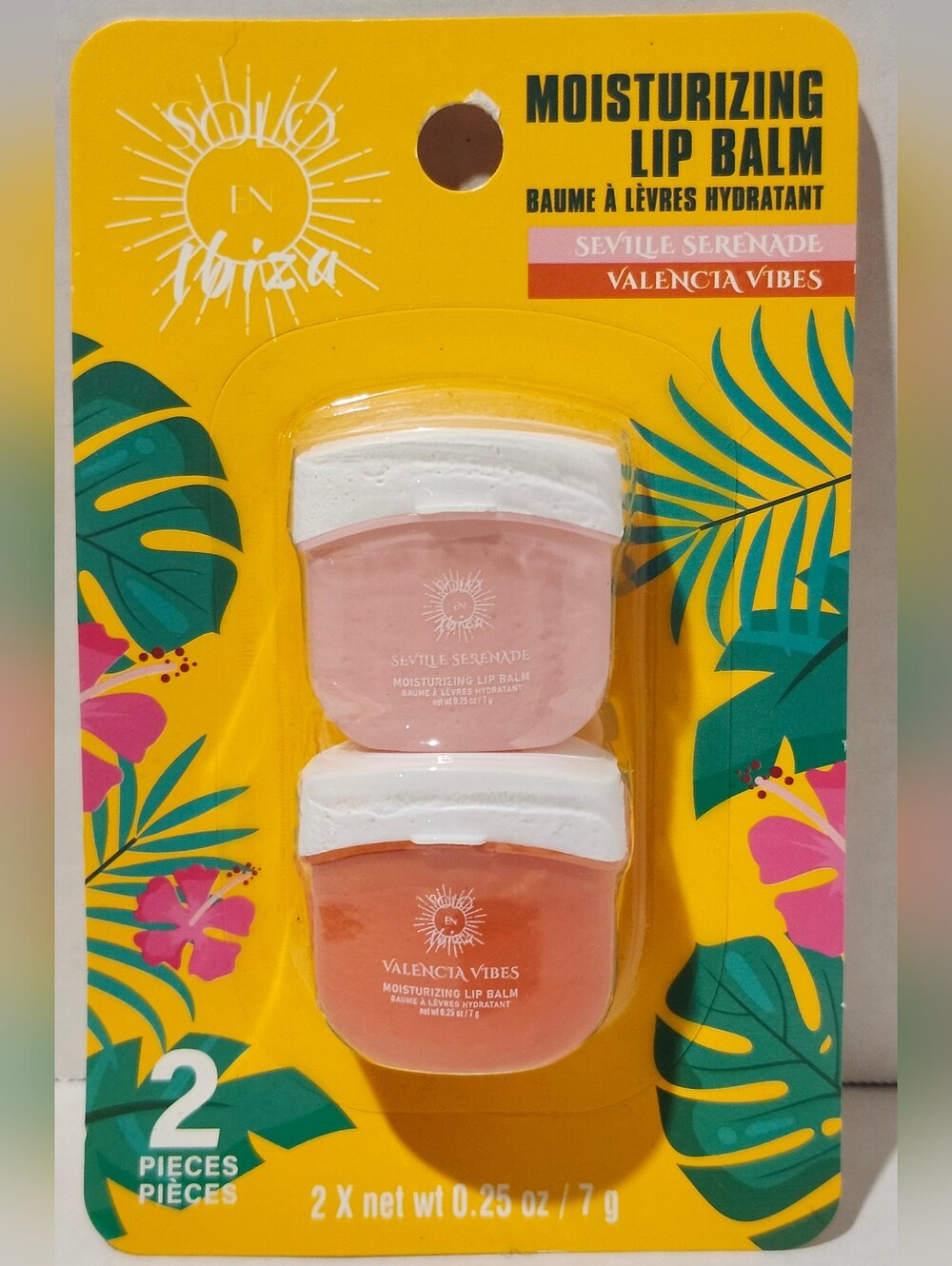 💋5/$Solo En Ibiza Moisturizing Lip Balm Duo - Seville Serenade & Valencia Vibes